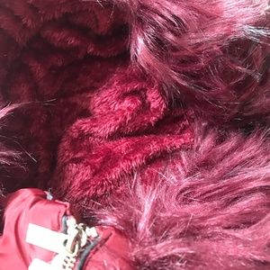 XL Women’s Red Faux Fur Coat | Bordeaux